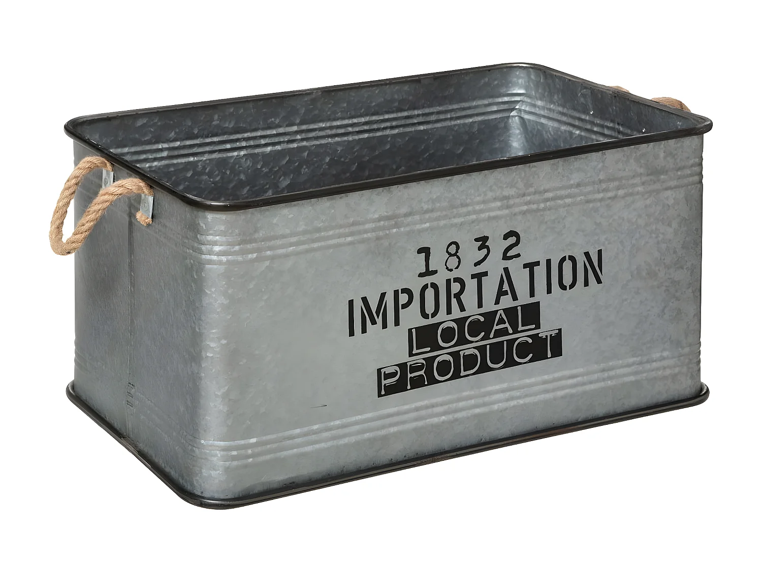 Set de 3 Malles en Métal zinc et Bois déco