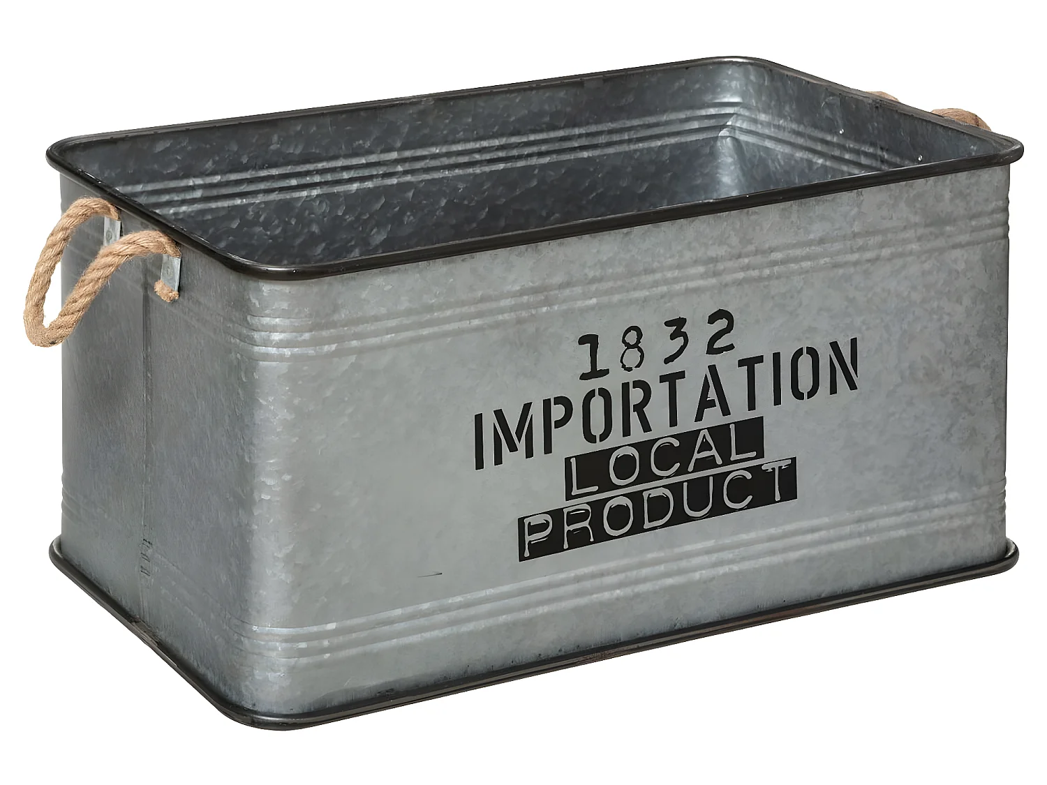 Set de 3 Malles en Métal zinc et Bois déco