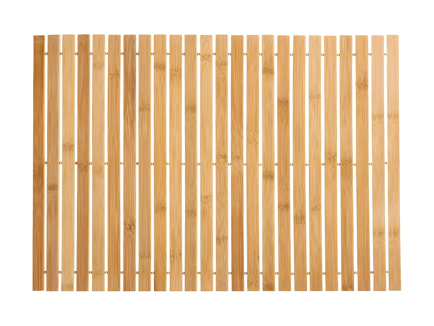 Alfombra de baño de rejilla antideslizante bambú natural 60x40 cm