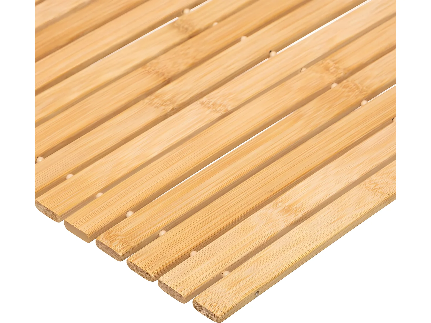 Alfombra de baño de rejilla antideslizante bambú natural 60x40 cm