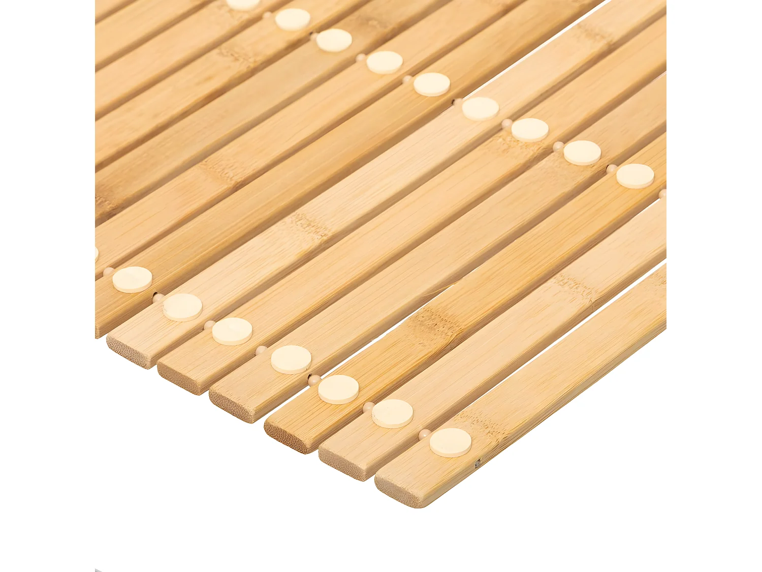 Alfombra de baño de rejilla antideslizante bambú natural 60x40 cm