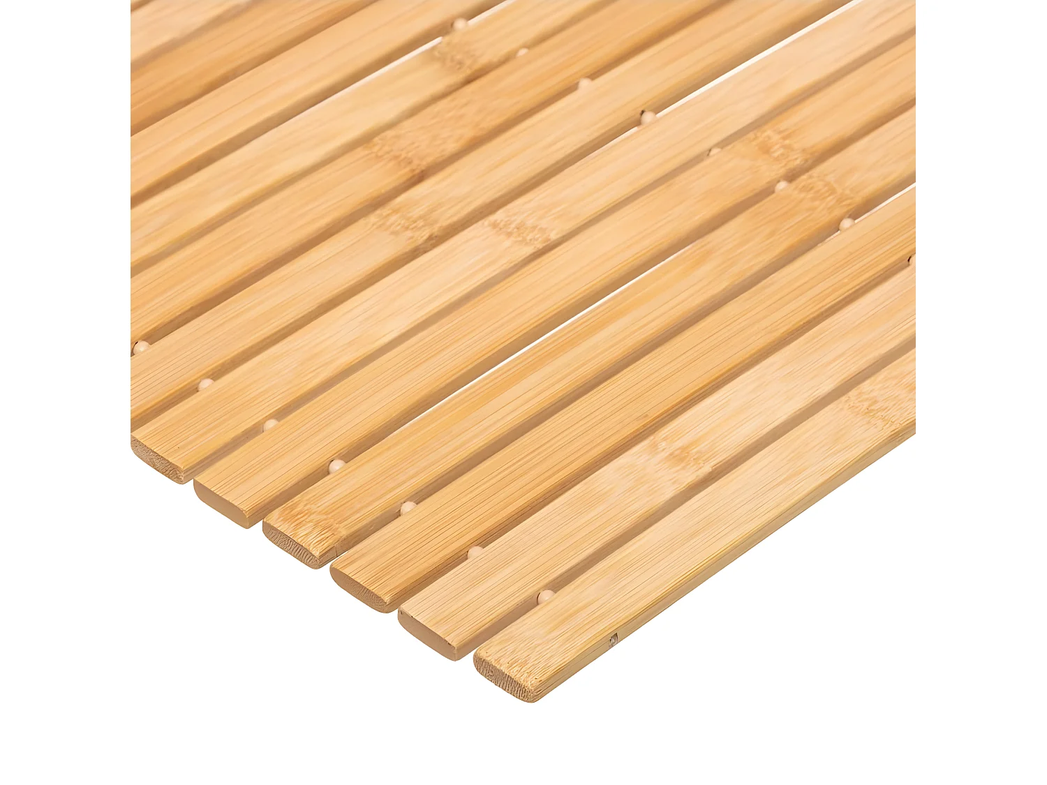 Alfombra de baño de rejilla antideslizante bambú natural 60x40 cm