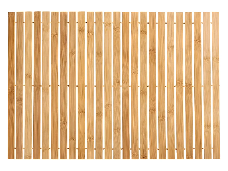 Alfombra de baño de rejilla antideslizante bambú natural 60x40 cm