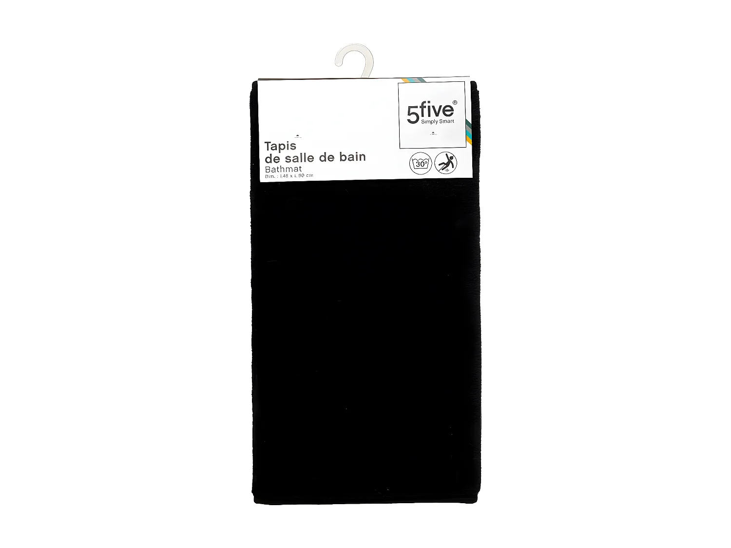 Tapis de salle de bain à mémoire de forme Noir 50 x 80 cm