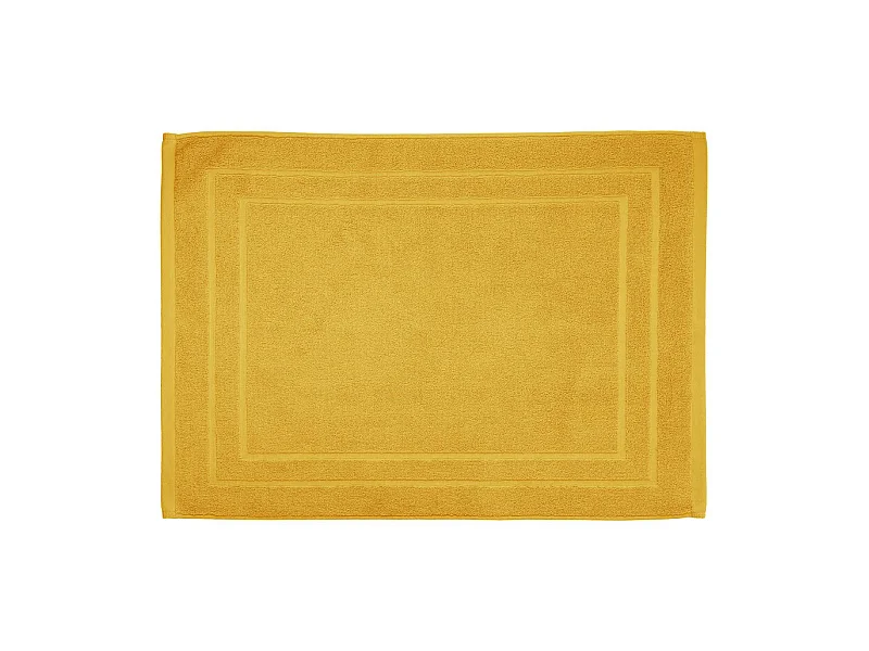 Tapis de salle de Bain en coton Ocre 50 x 70 cm