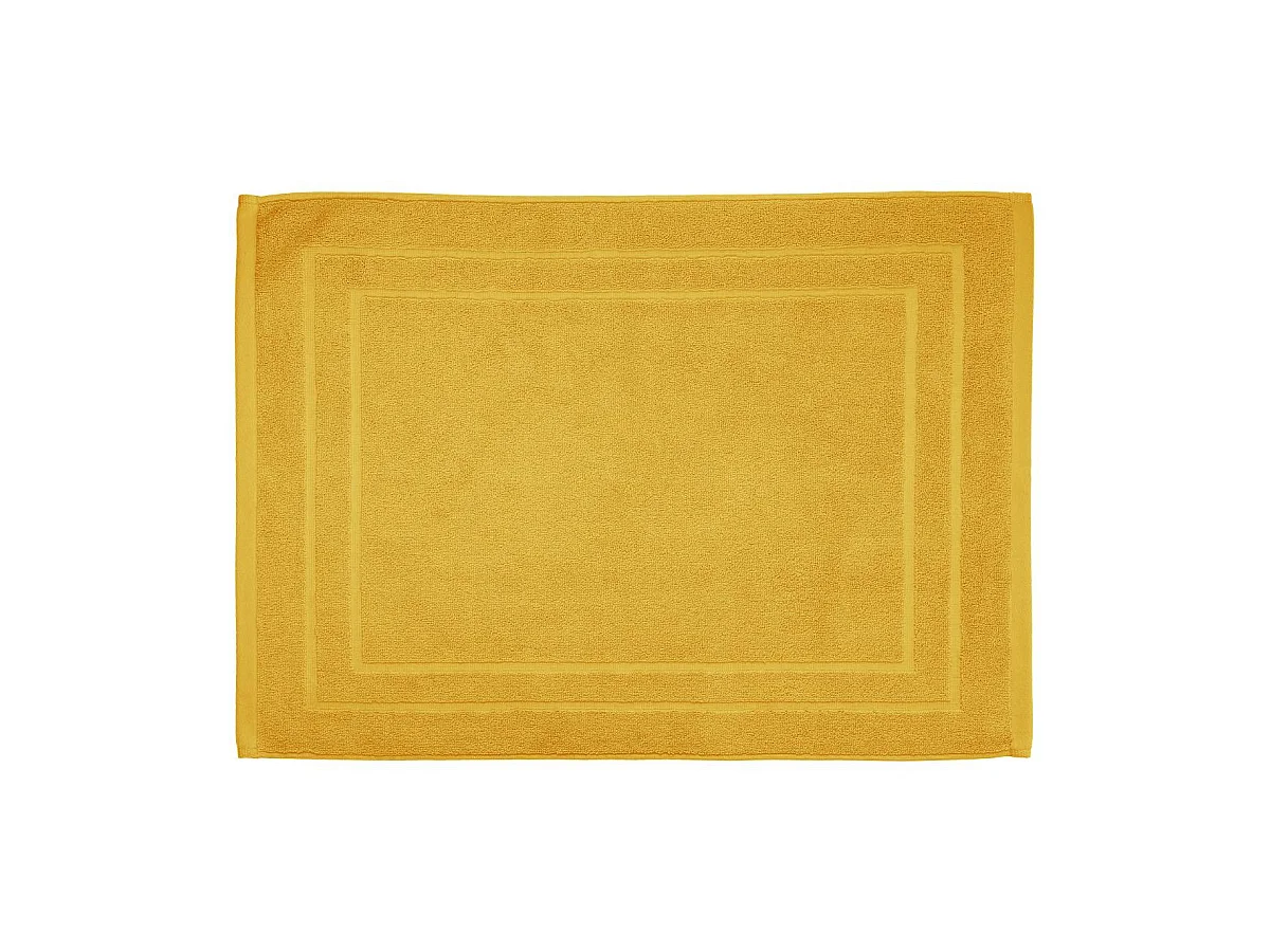 Tapis de salle de Bain en coton Ocre 50 x 70 cm
