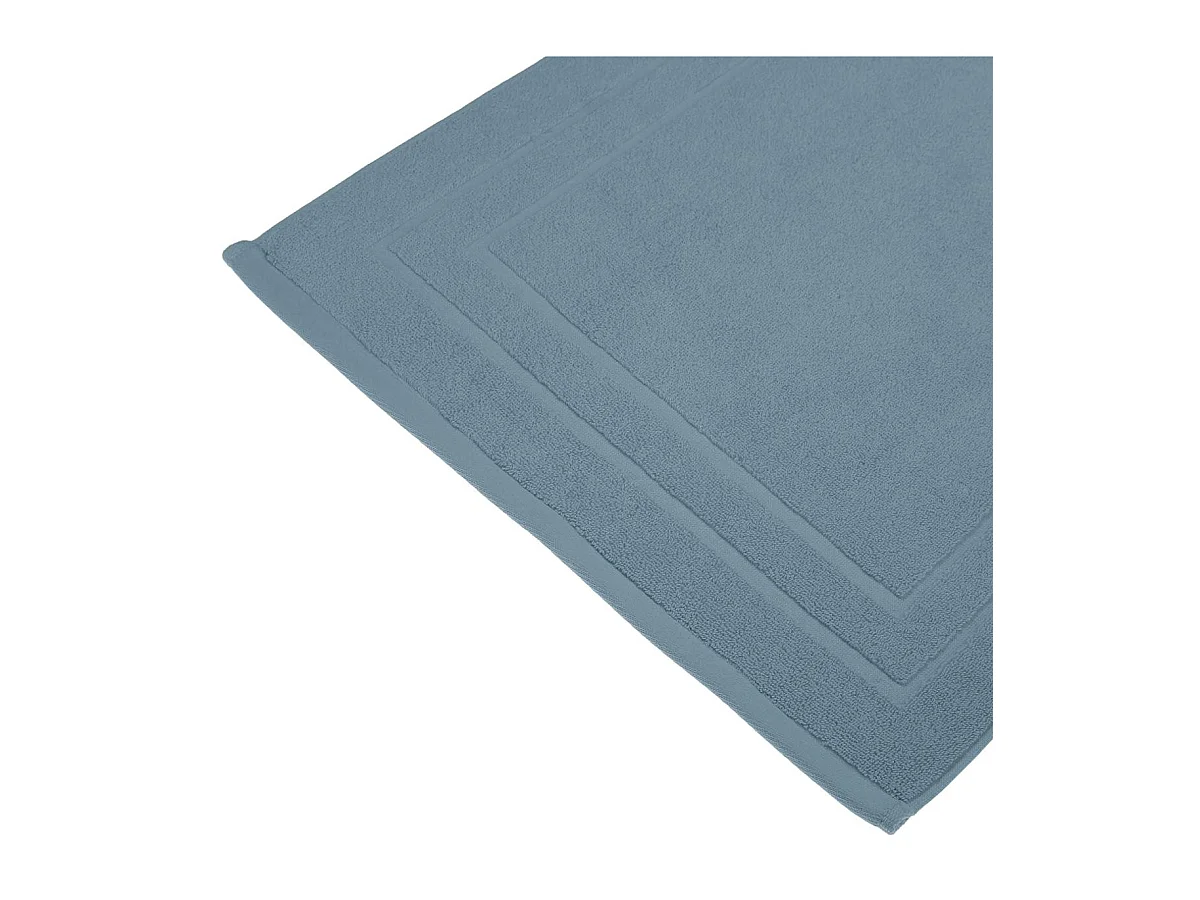 Tapis de salle de Bain en coton Bleu orage 50 x 70 cm