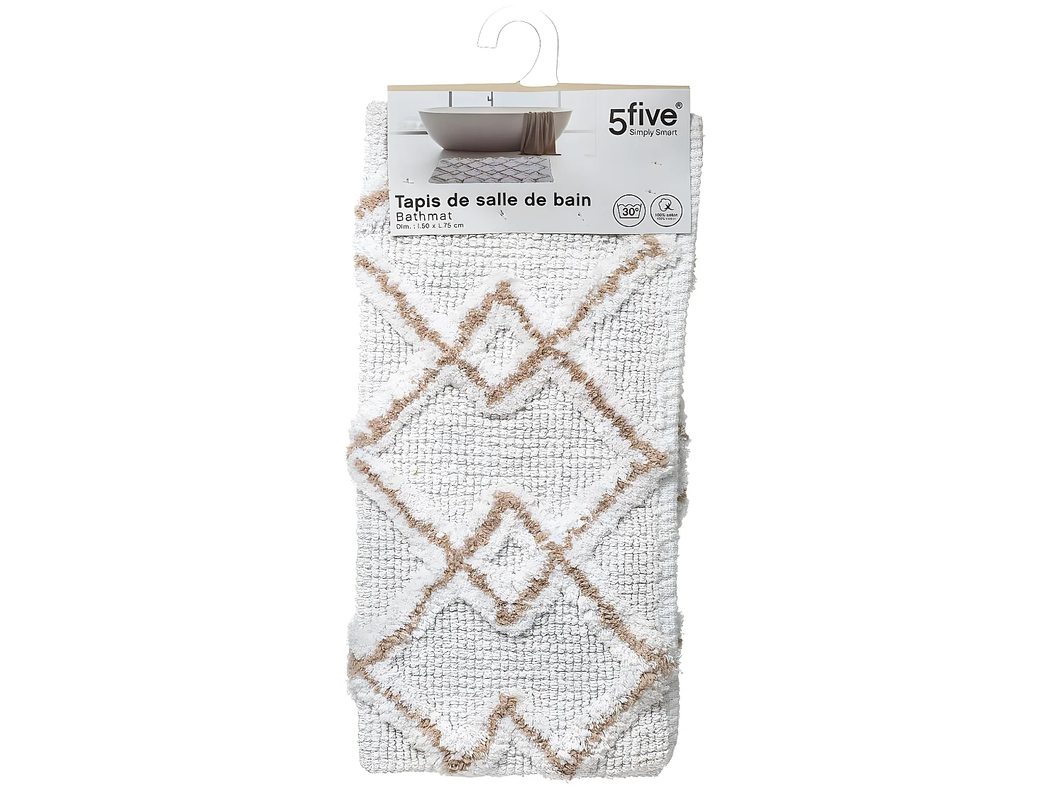 Alfombra de ducha con celosía étnica