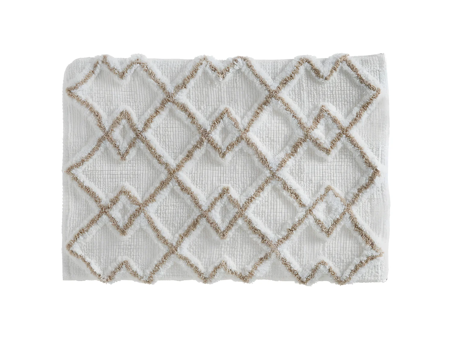 Tapis de salle de bain en Coton Taupe 50 x 75 cm