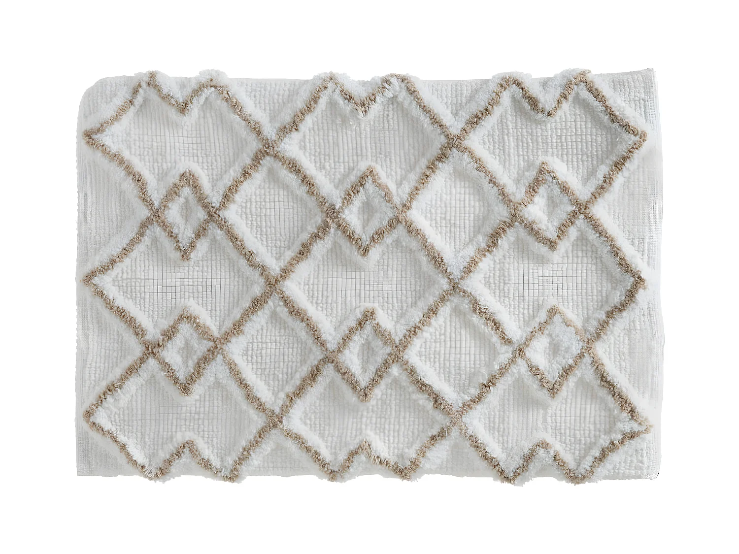 Tapis de salle de bain en Coton Taupe 50 x 75 cm