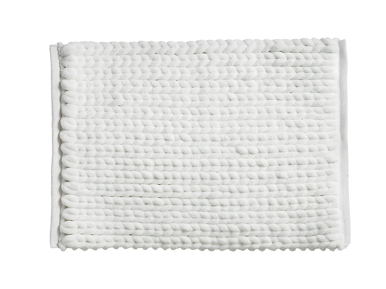 Tapis de Salle de Bain épais Uni Blanc 50 x 75 cm
