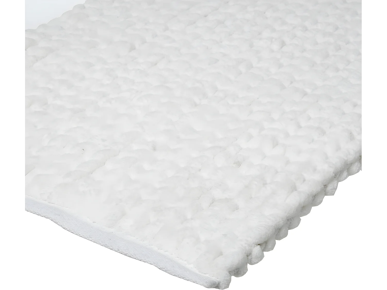 Tapis de Salle de Bain épais Uni Blanc 50 x 75 cm