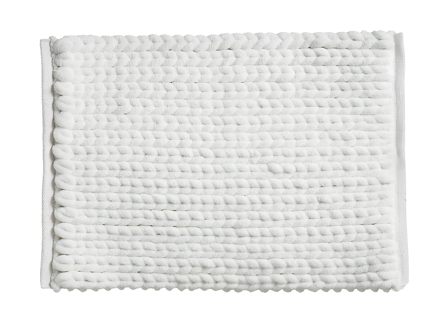Tapis de Salle de Bain épais Uni Blanc 50 x 75 cm