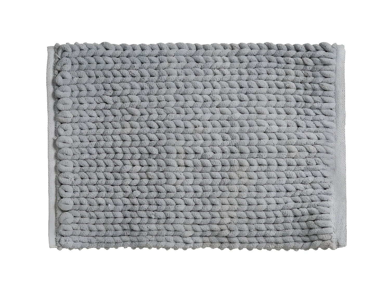 Tapis de Salle de Bain épais Uni Gris 50 x 75 cm