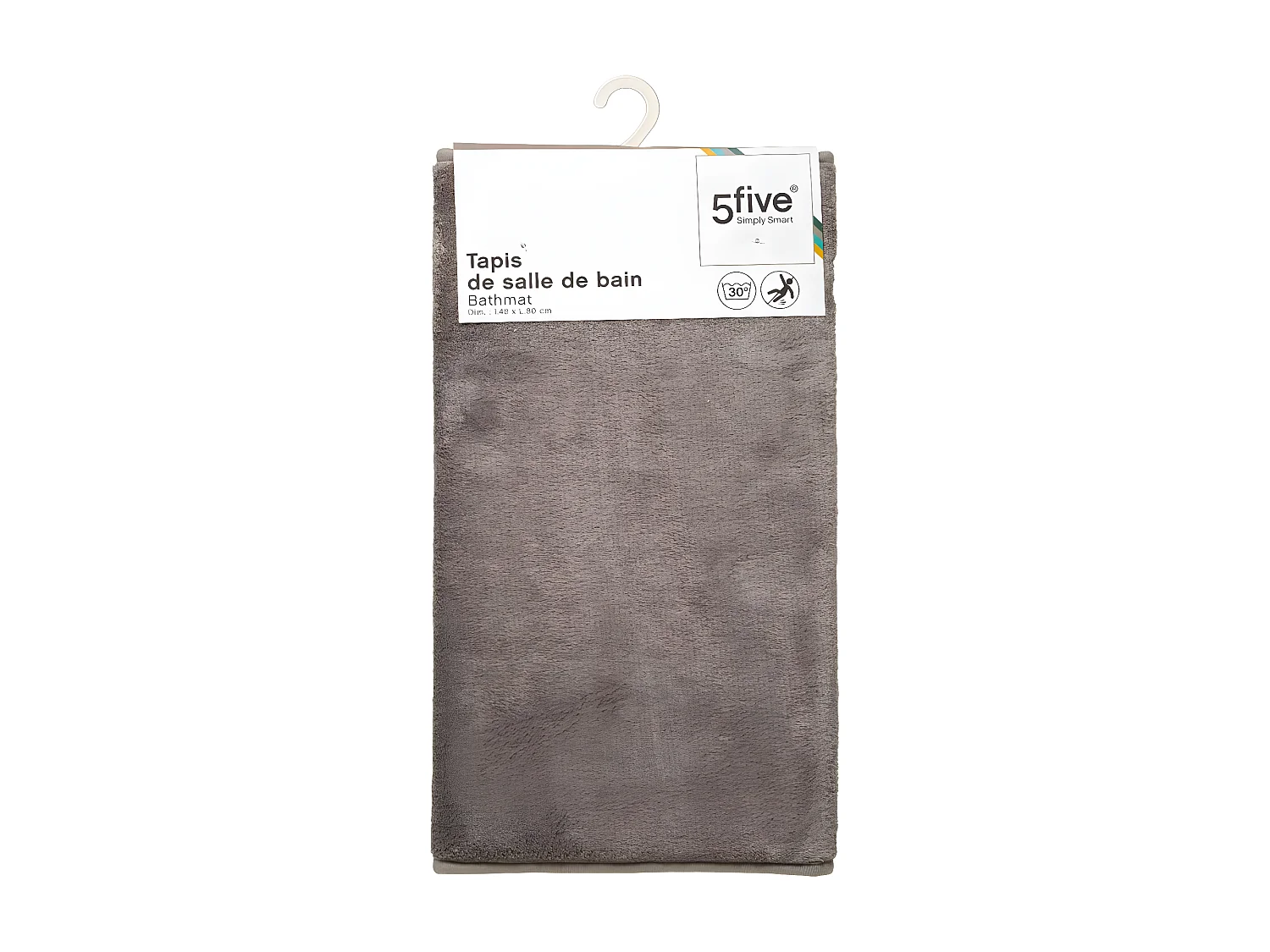 Tapis de salle de bain à mémoire de forme Taupe 50 x 80 cm