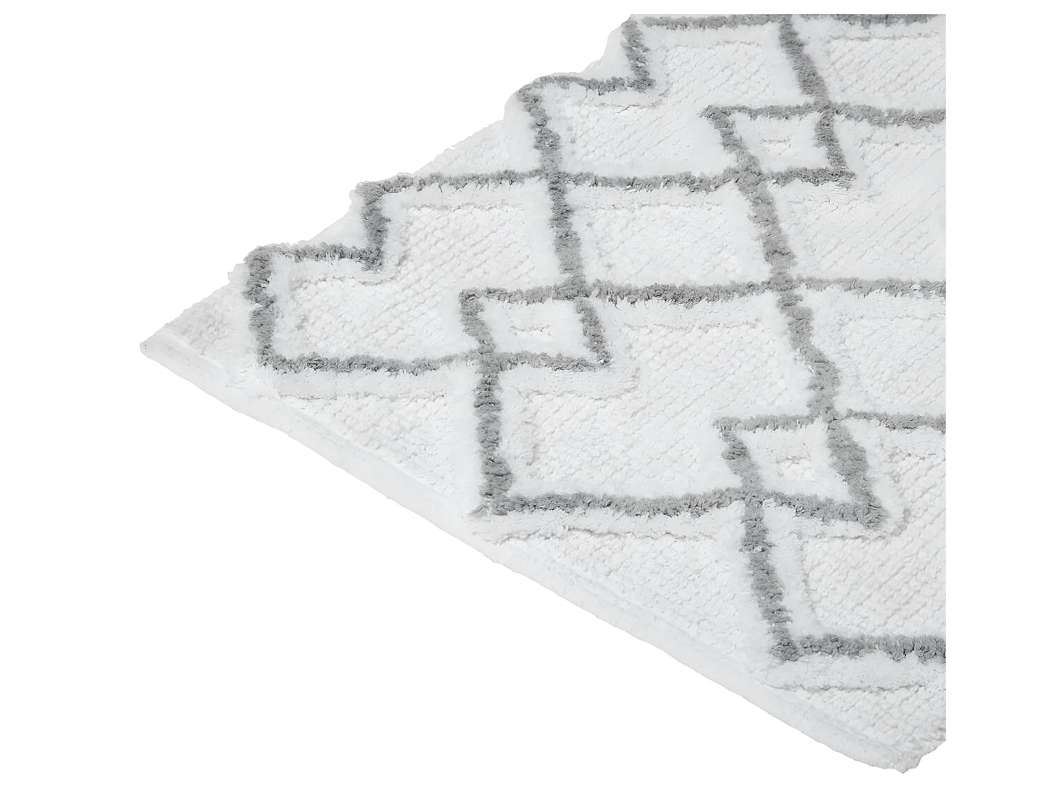 Tapis de salle de Bain en Coton déco Ethnique Gris 50 x 75 cm