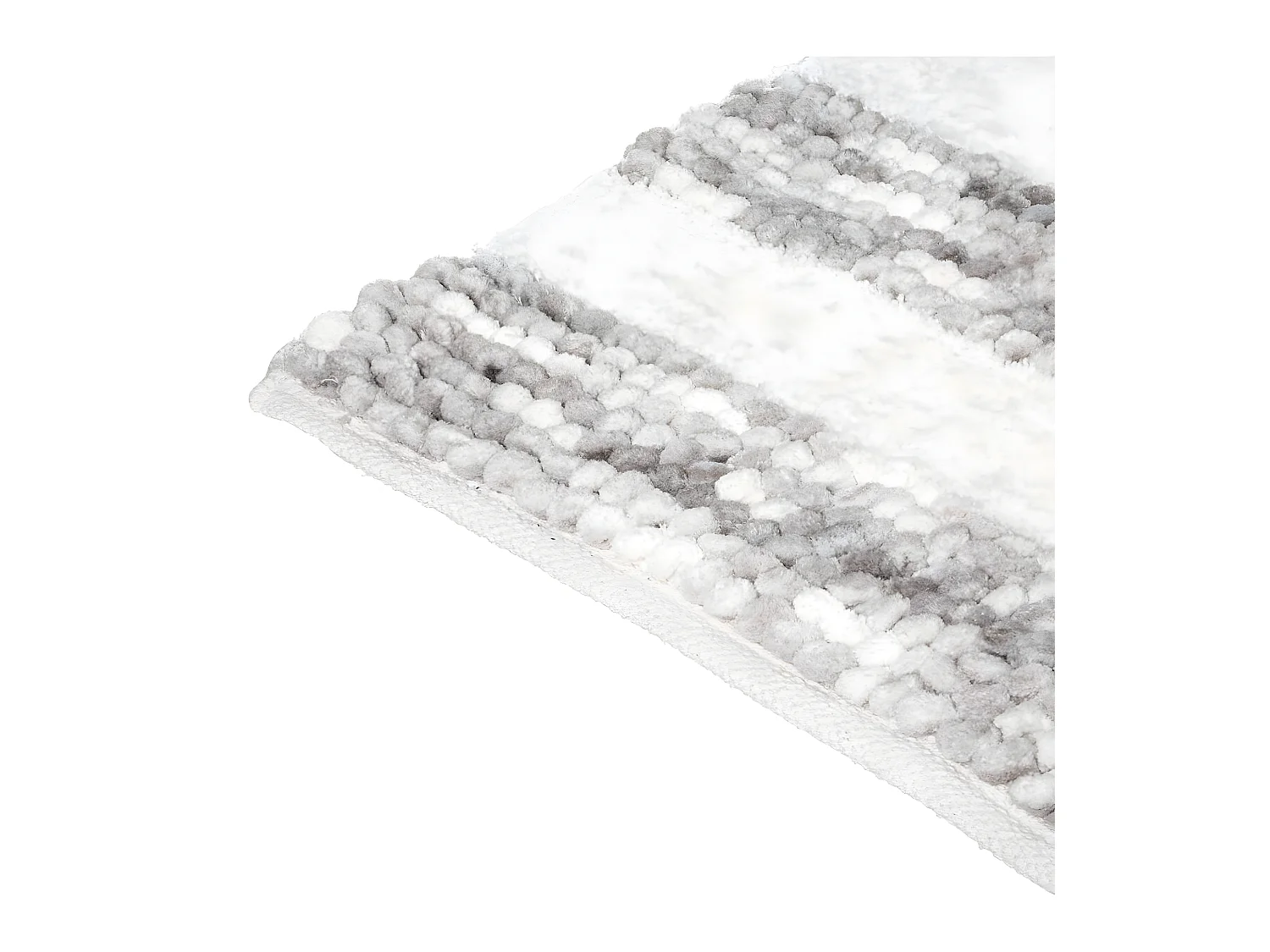 Tapis de salle de Bain épais rayé Gris 50 x 75 cm