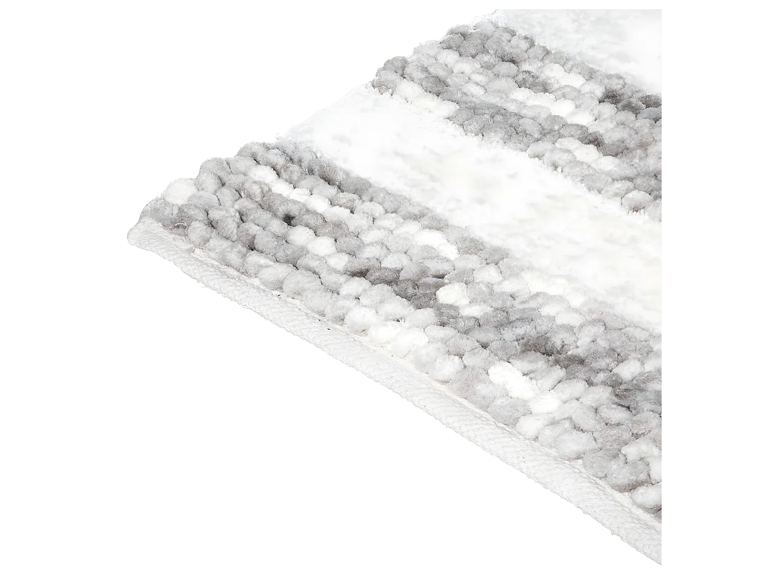 Tapis de salle de Bain épais rayé Gris 50 x 75 cm