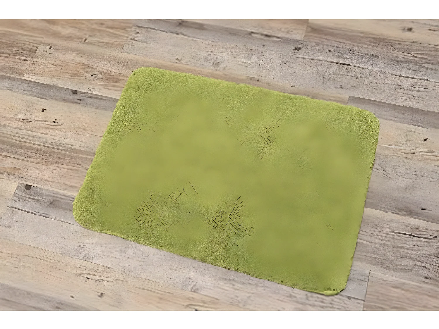 Tapis de salle de bain Vert anis en Microfibre Confort et Doux 50 x 70 cm