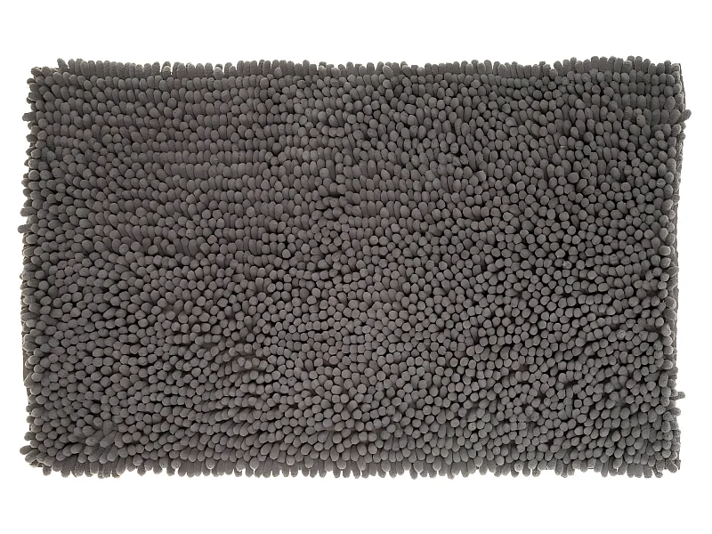 Tapis de Salle de bain Gris chenille maxi confort 50 x 80 cm
