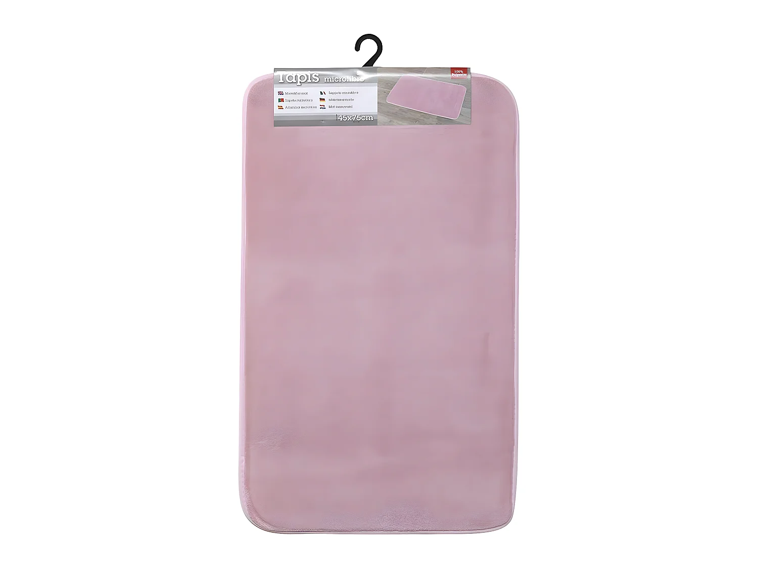 Tapis de salle de bain Rose en Microfibre 45 x 75 cm