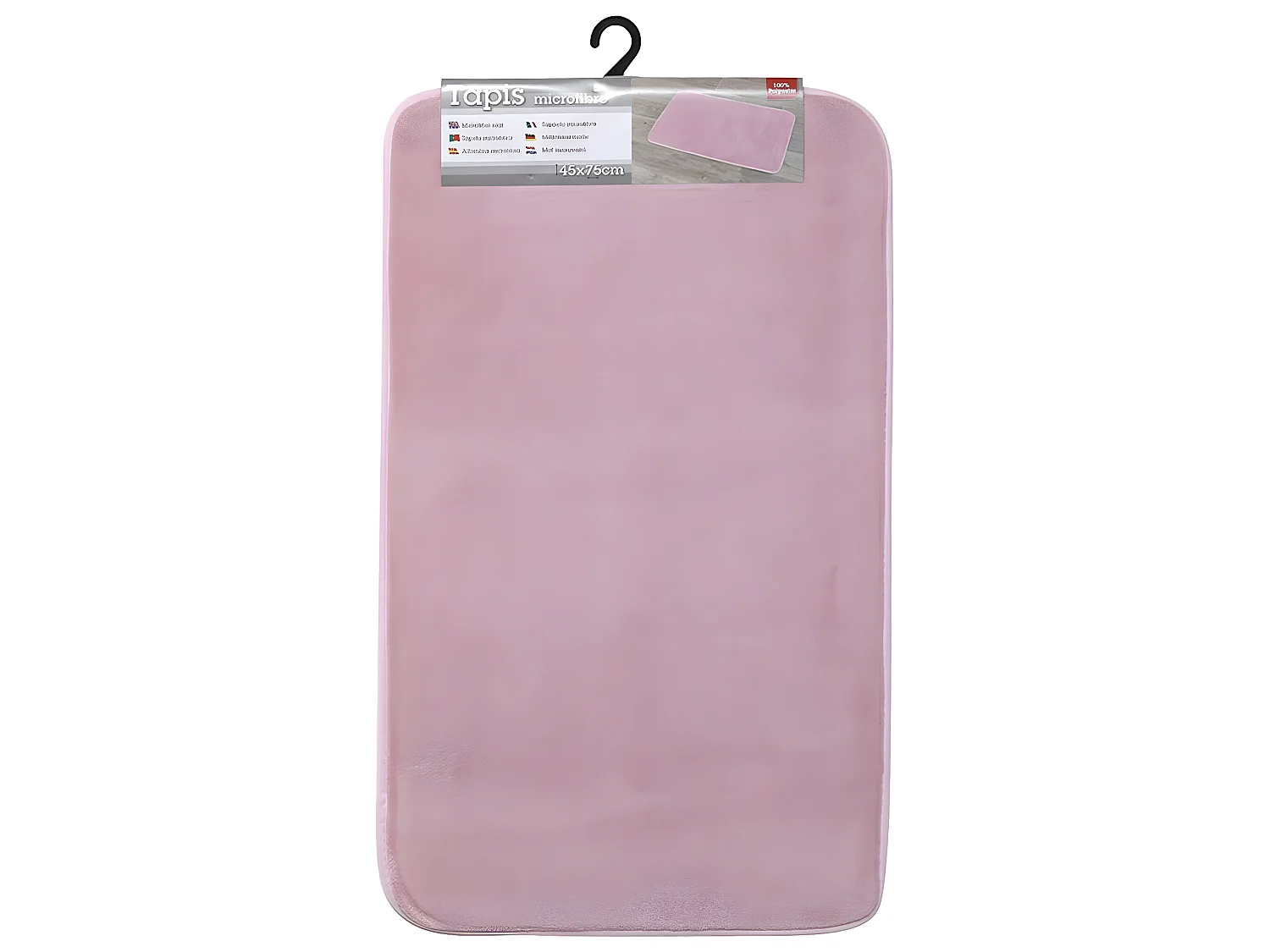 Tapis de salle de bain Rose en Microfibre 45 x 75 cm