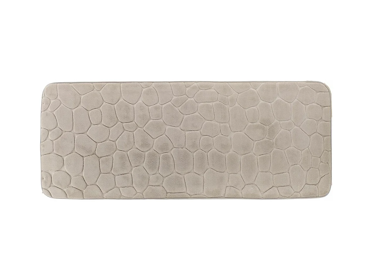 Grand Tapis de salle de bain Taupe en Microfibre à mémoire de forme 45 x 120 cm