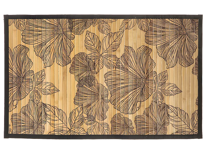 Tapis de salle de Bain Lattes en Bambou 50 x 80 cm déco Blackflora