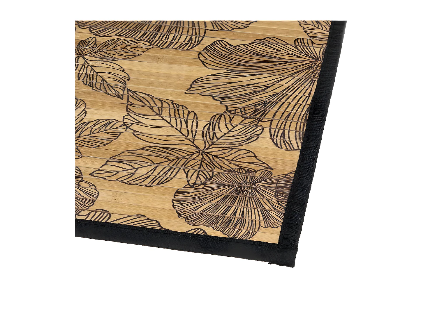 Tapis de salle de Bain Lattes en Bambou 50 x 80 cm déco Blackflora