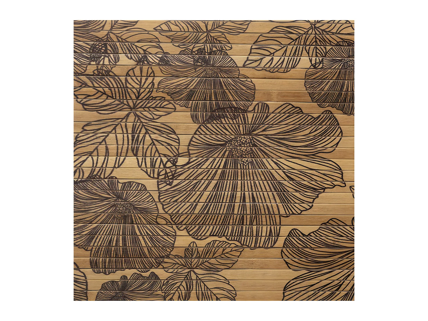 Tapis de salle de Bain Lattes en Bambou 50 x 80 cm déco Blackflora