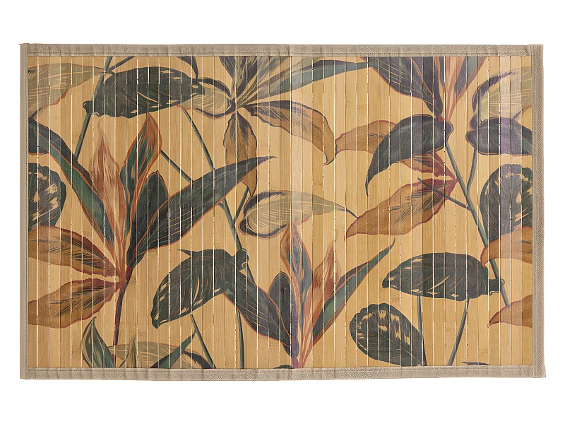 Tapis de salle de Bain Lattes en Bambou 50 x 80 cm déco Palawan