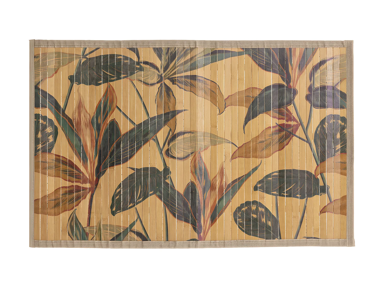 Tapis de salle de Bain Lattes en Bambou 50 x 80 cm déco Palawan