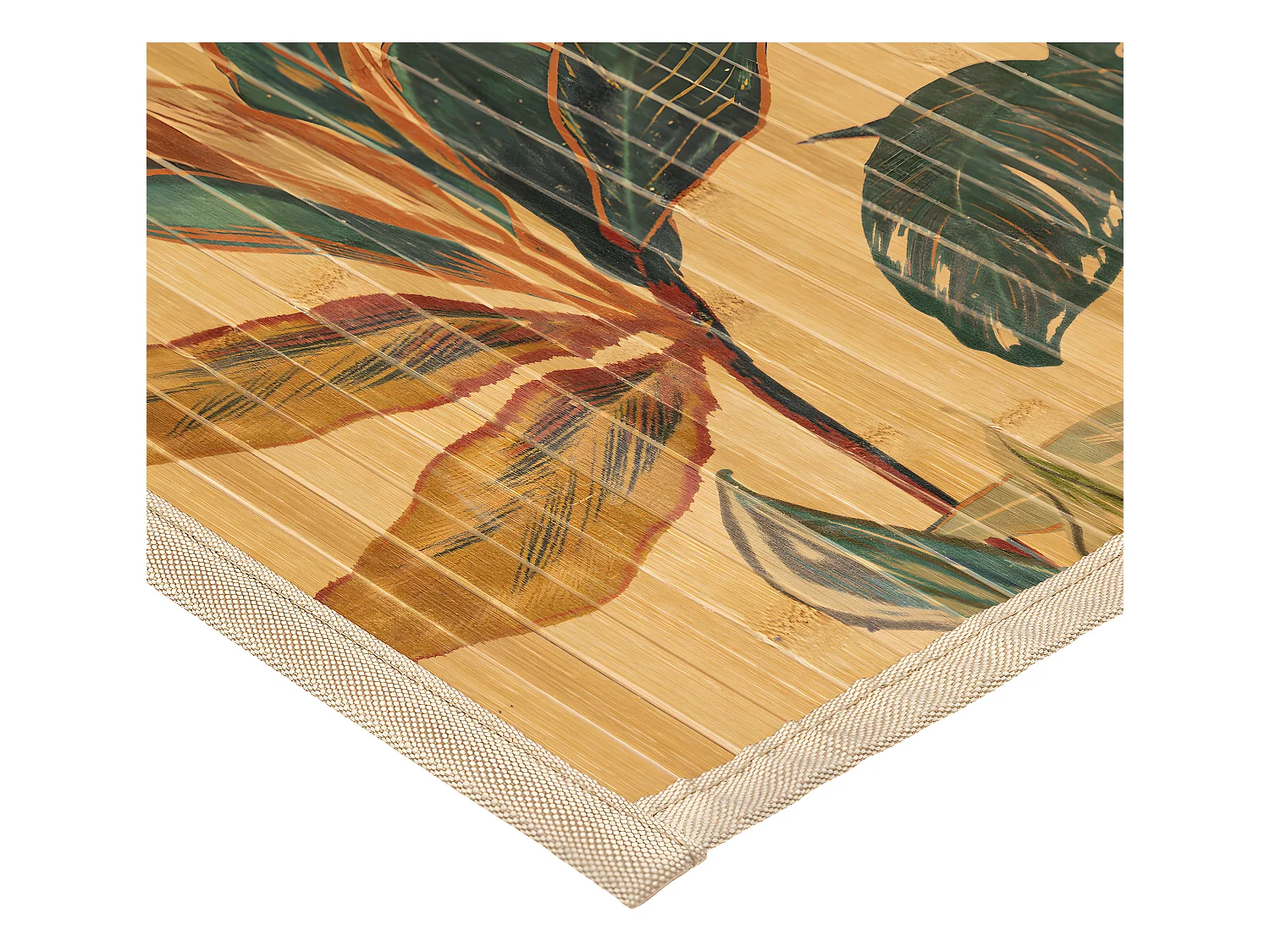 Tapis de salle de Bain Lattes en Bambou 50 x 80 cm déco Palawan