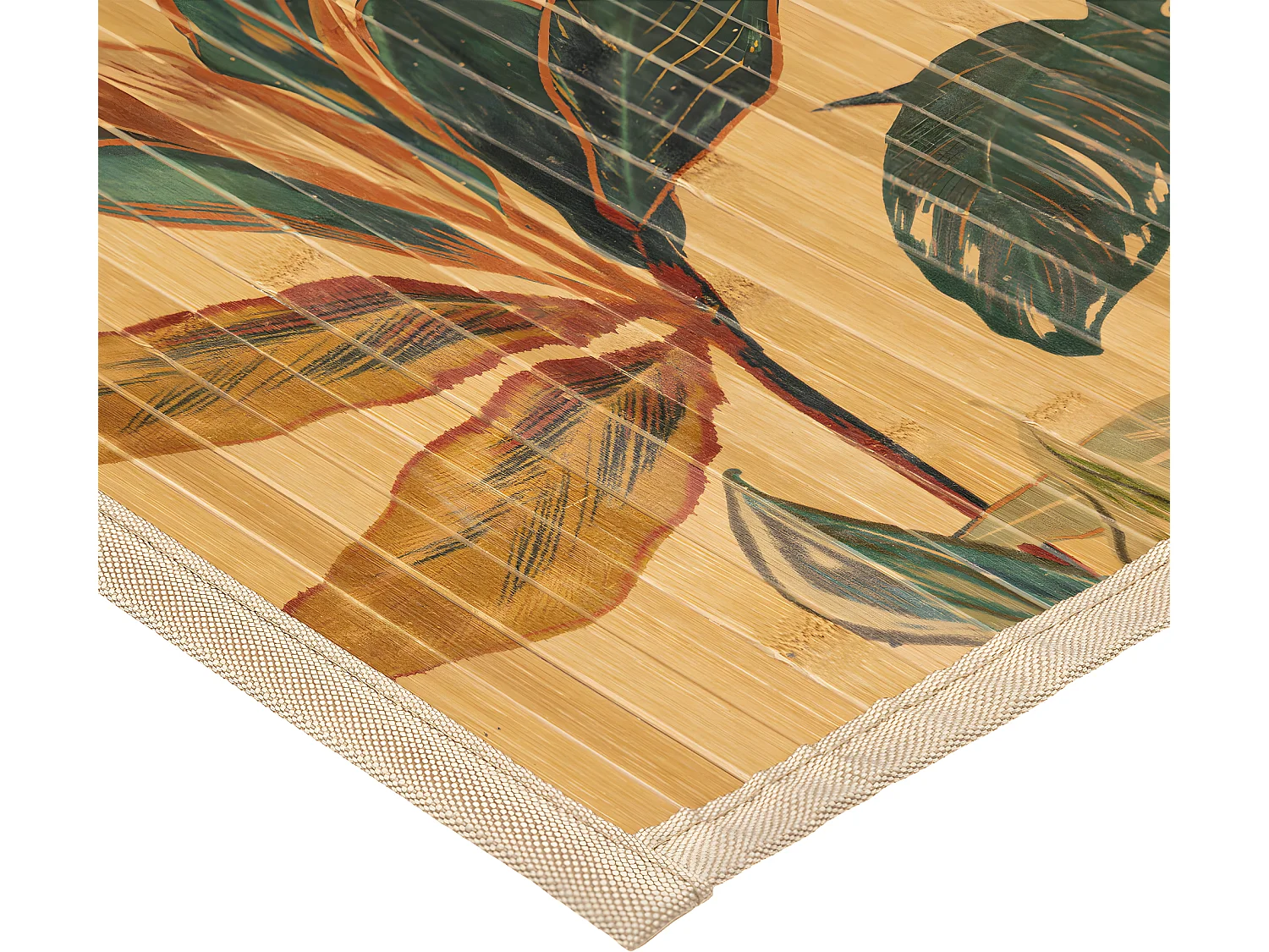 Tapis de salle de Bain Lattes en Bambou 50 x 80 cm déco Palawan