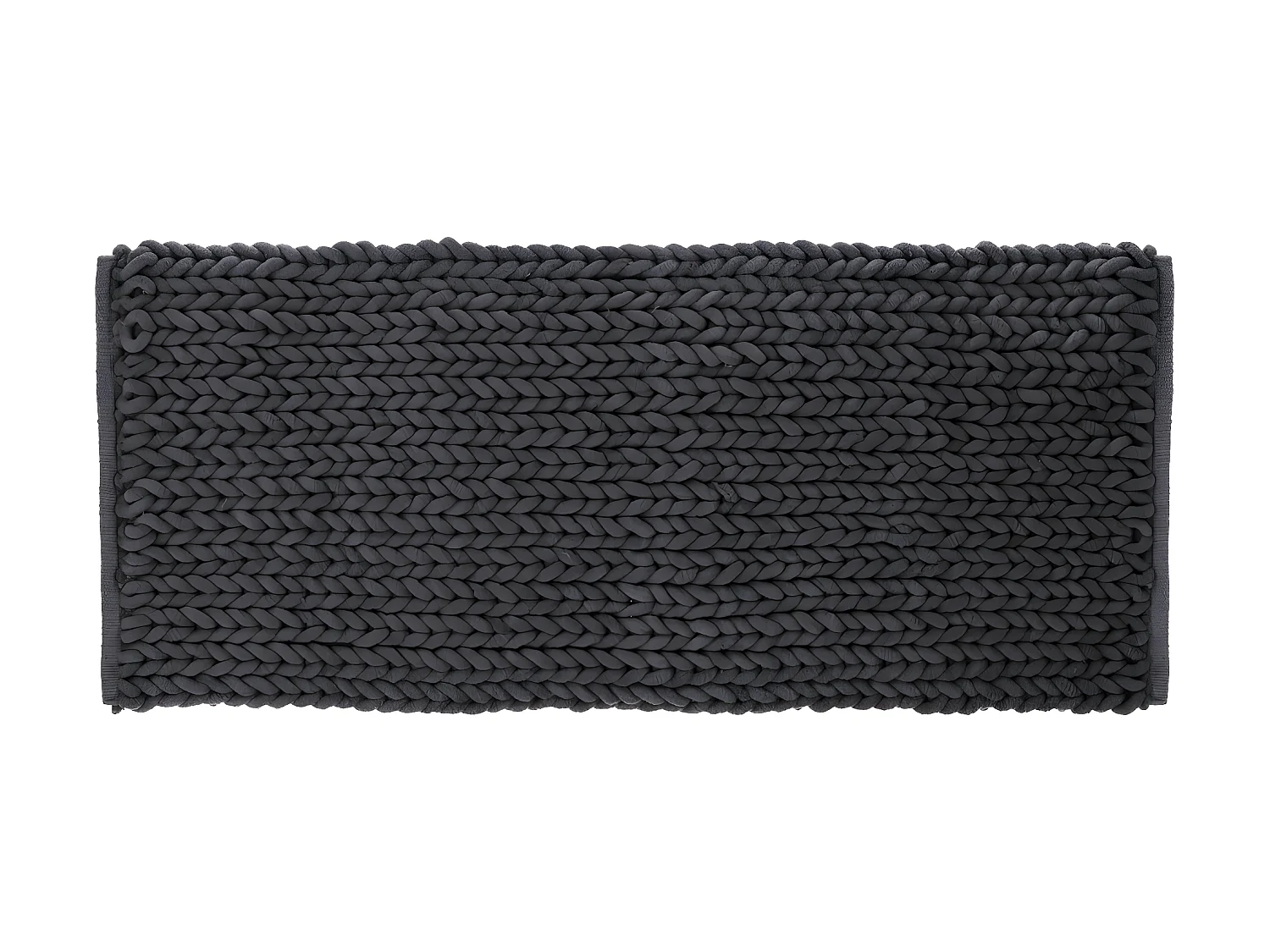 Grand Tapis de Salle de Bain épais Gris foncé 50 x 120 cm