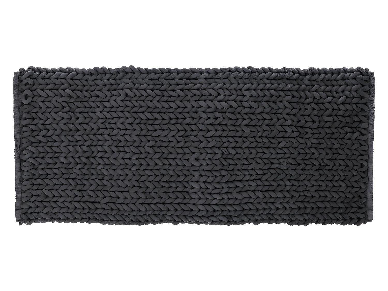 Grand Tapis de Salle de Bain épais Gris foncé 50 x 120 cm