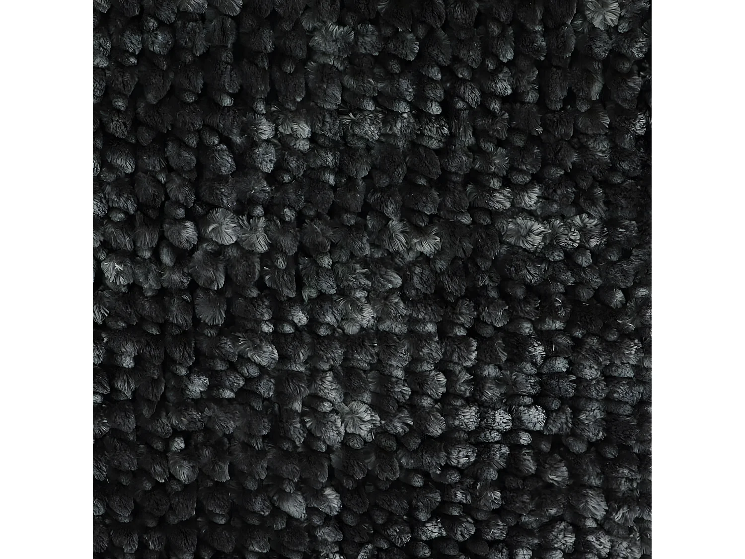 Tapis de salle de bain Gris foncé satiné en Microfibre Chenille 50 x 80 cm