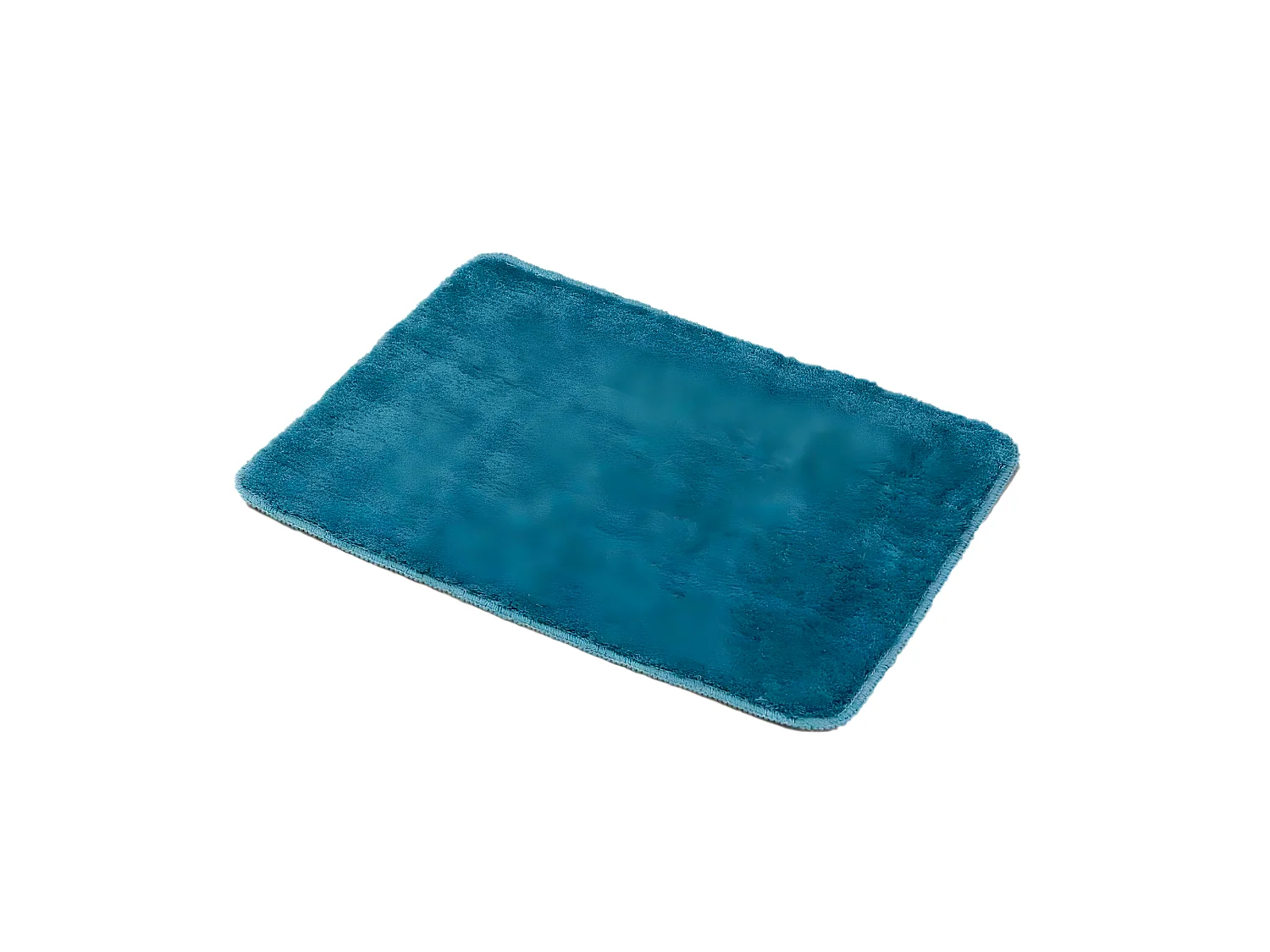 Tapis de salle de bain Bleu canard en Microfibre Confort et Doux 50 x 70 cm