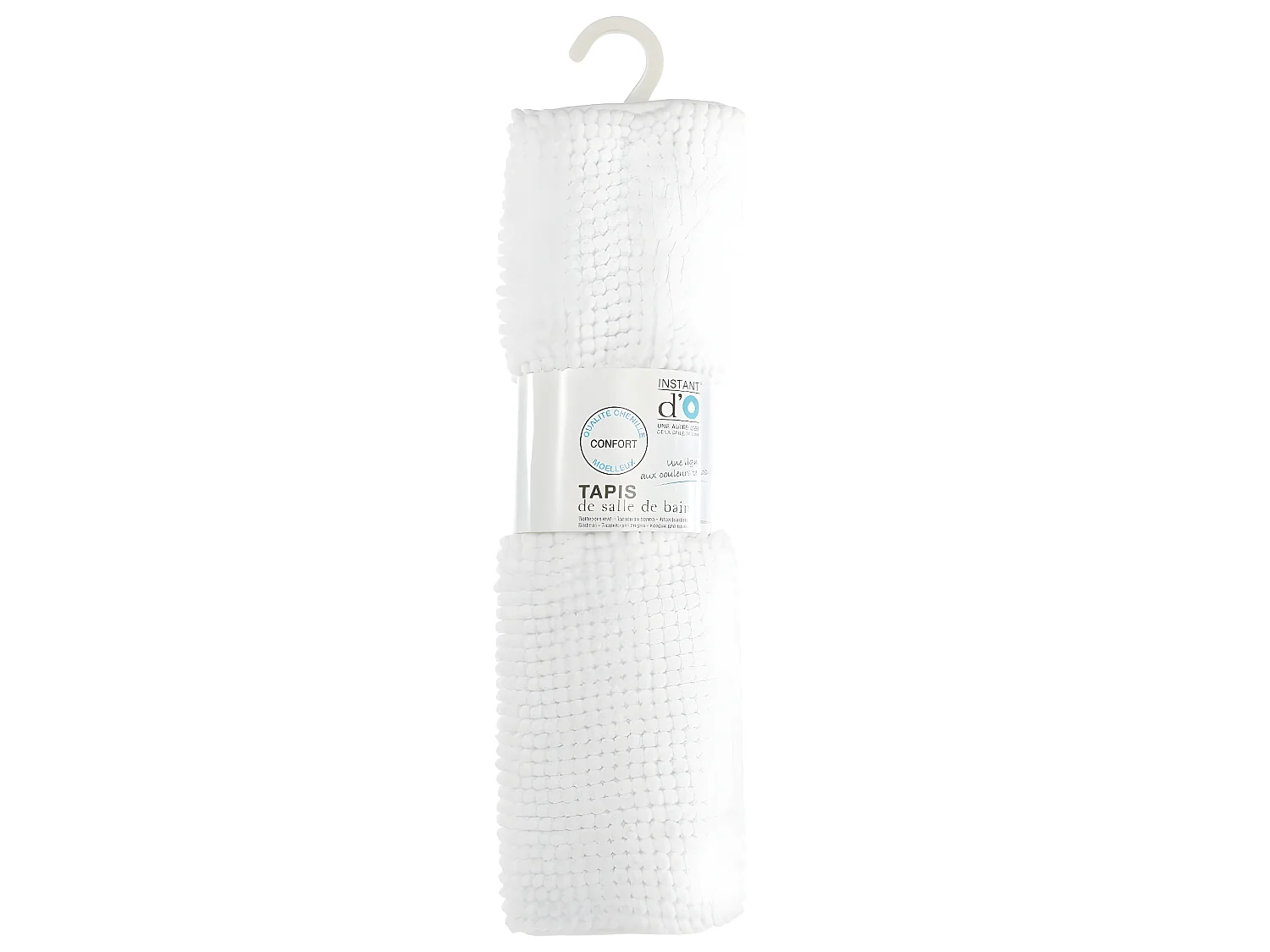 Tapis de Salle de bain Blanc chenille 50 x 80 cm