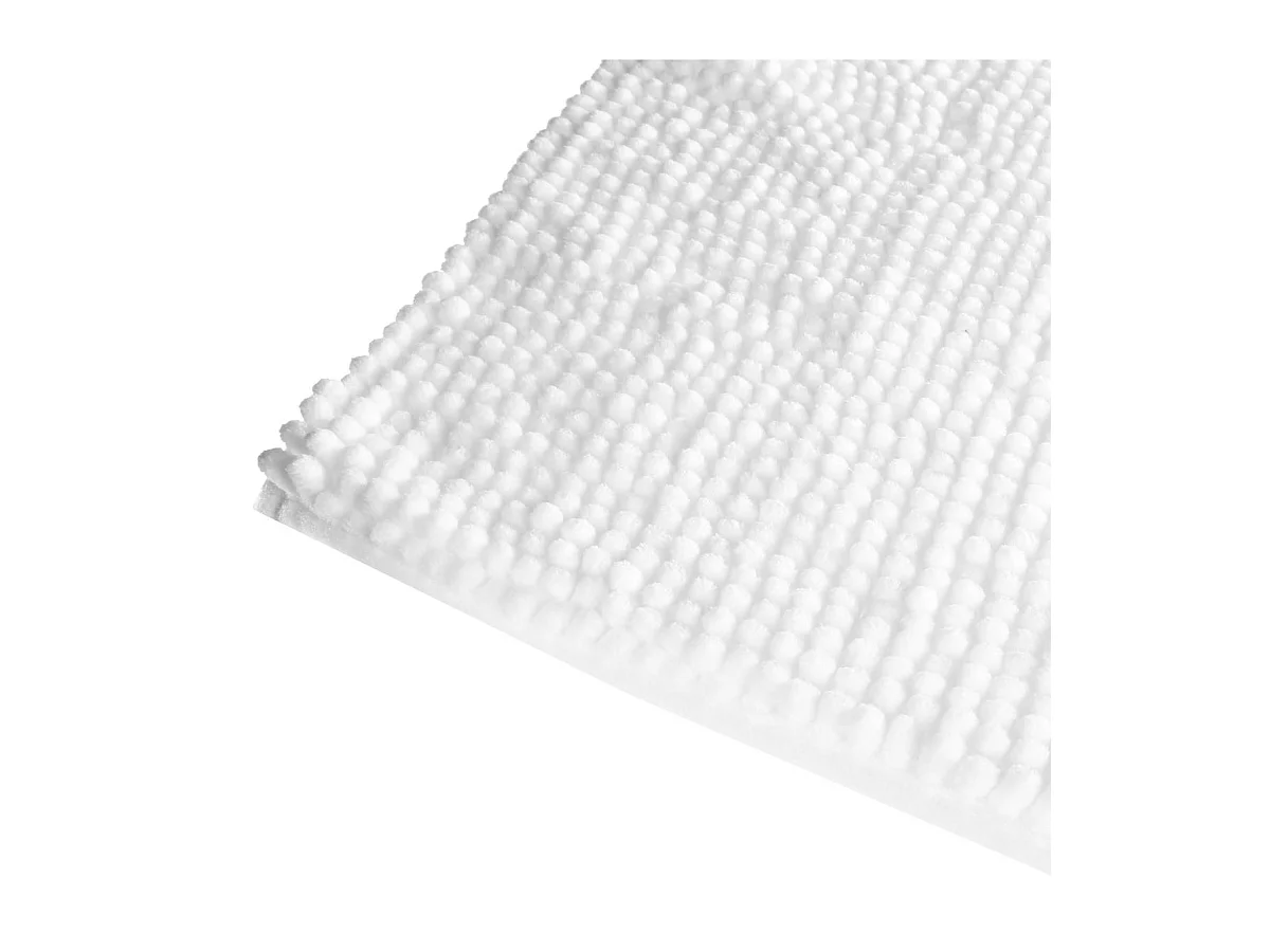 Tapis de Salle de bain Blanc chenille 50 x 80 cm