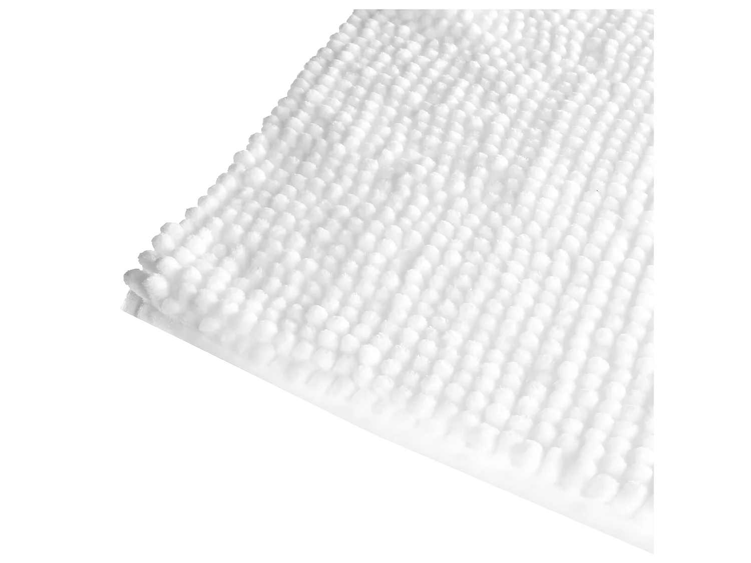 Tapis de Salle de bain Blanc chenille 50 x 80 cm