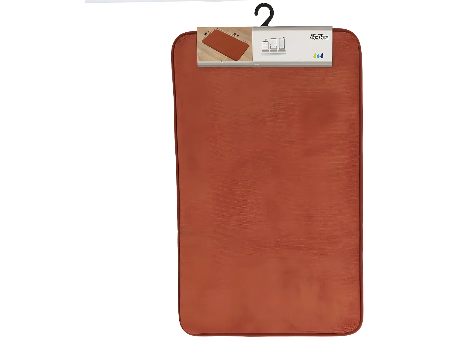 Tapis de salle de bain Cuivre en Microfibre 45 x 75 cm