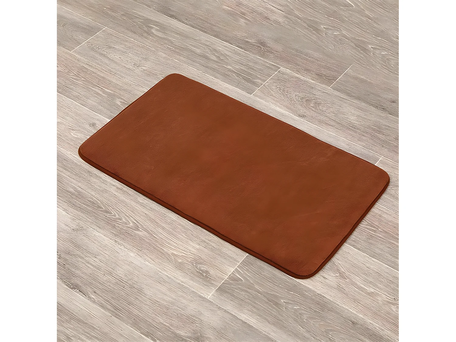 Tapis de salle de bain Cuivre en Microfibre 45 x 75 cm