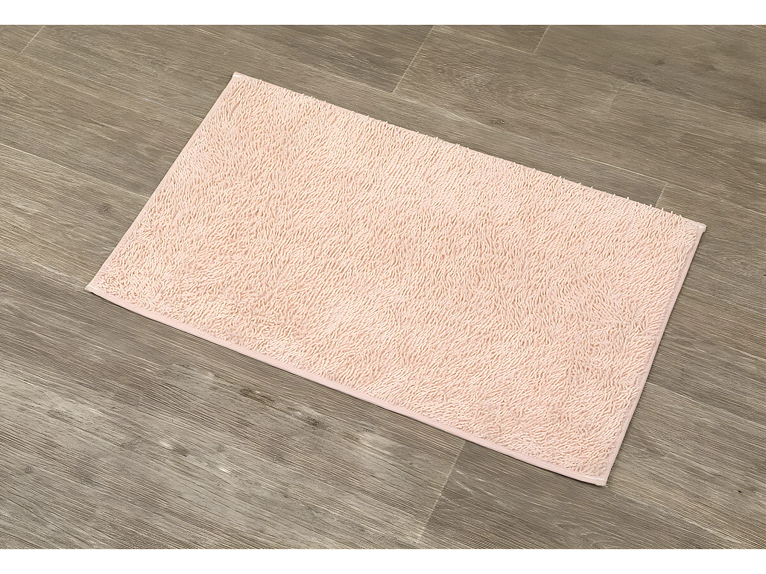 Tapis de salle de bain en polyester Rose poudré 45 x 75 cm