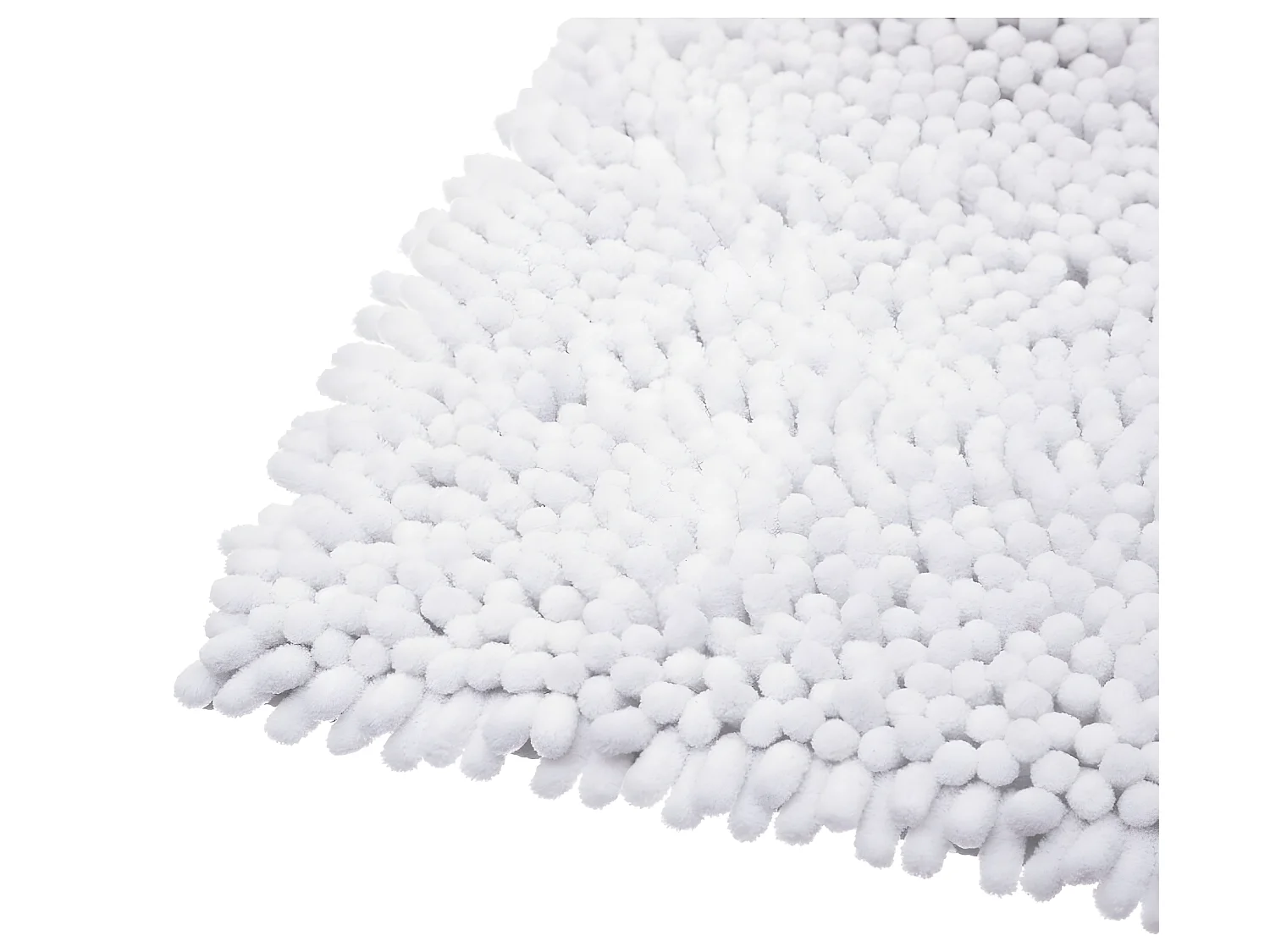 Tapis de Salle de bain Blanc chenille maxi confort 50 x 80 cm