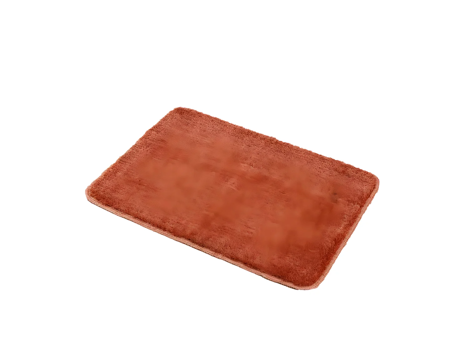 Tapis de salle de bain Orange Cuivre en Microfibre Confort et Doux 50 x 70 cm