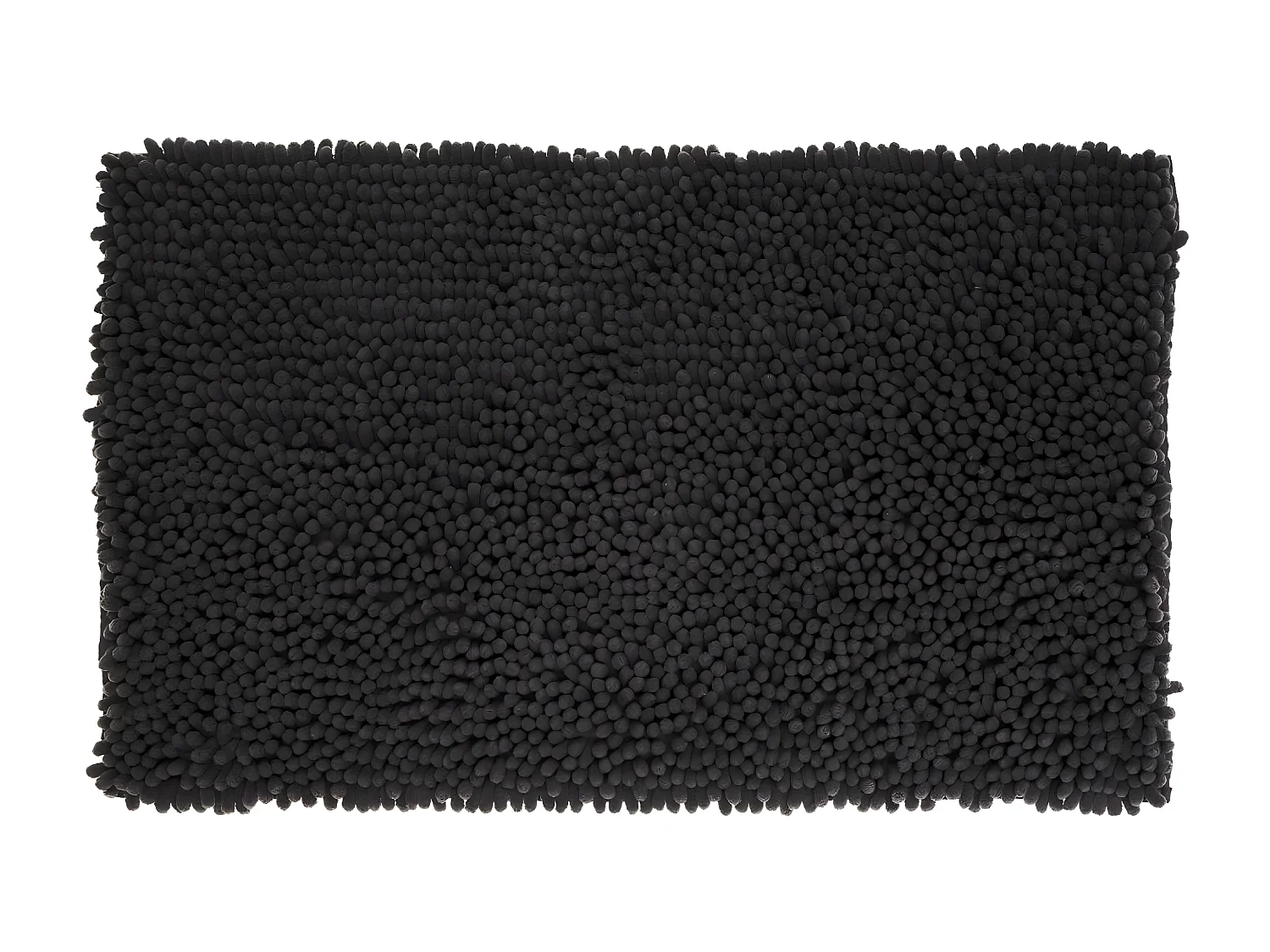Tapis de Salle de bain Noir chenille maxi confort 50 x 80 cm