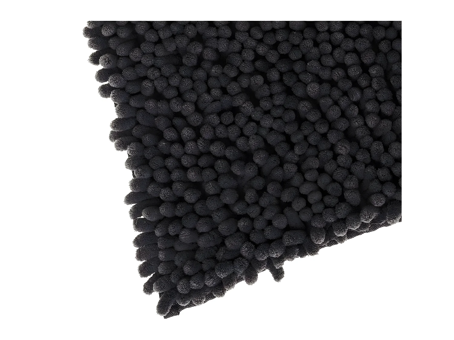 Tapis de Salle de bain Noir chenille maxi confort 50 x 80 cm
