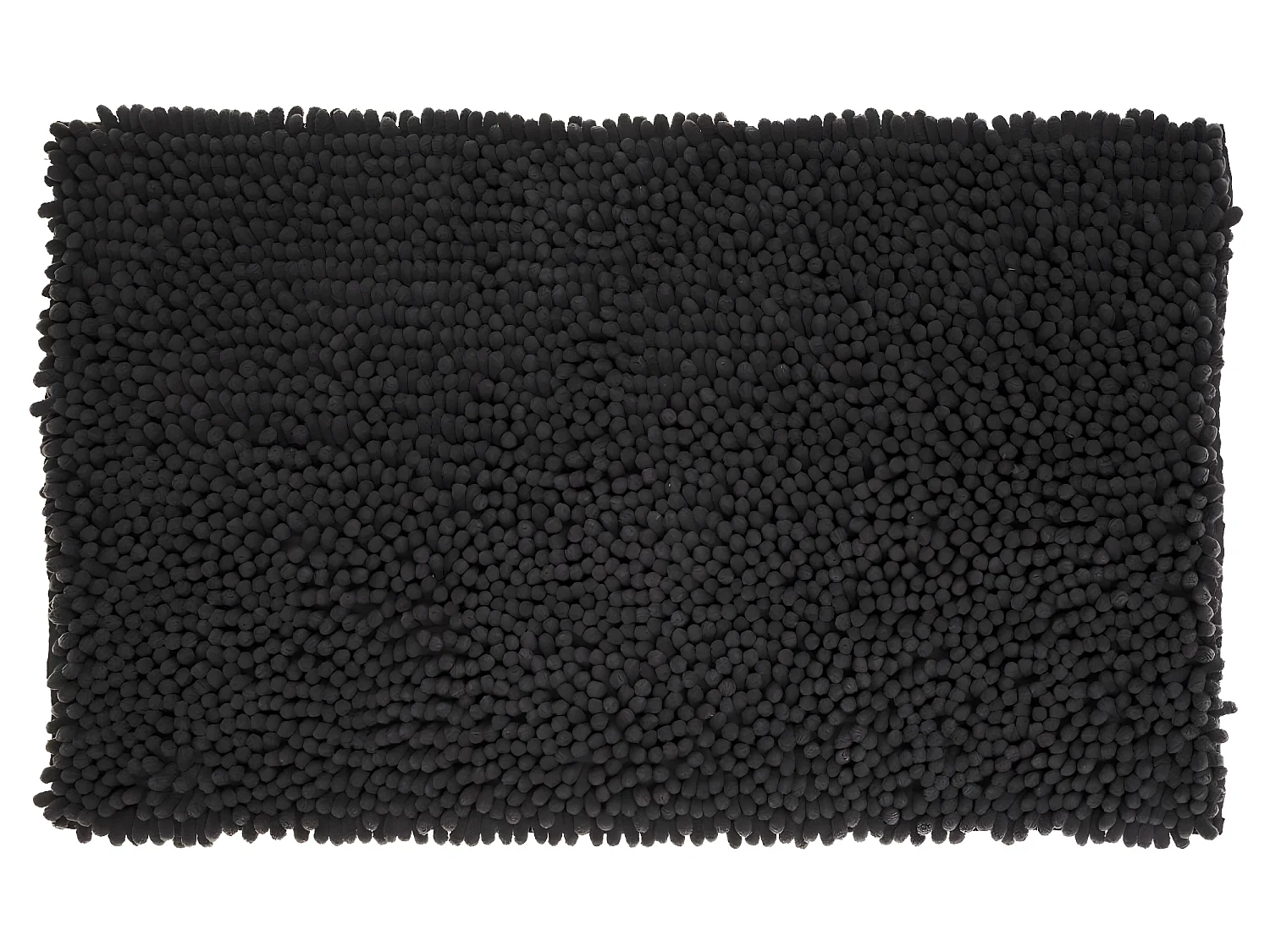 Tapis de Salle de bain Noir chenille maxi confort 50 x 80 cm