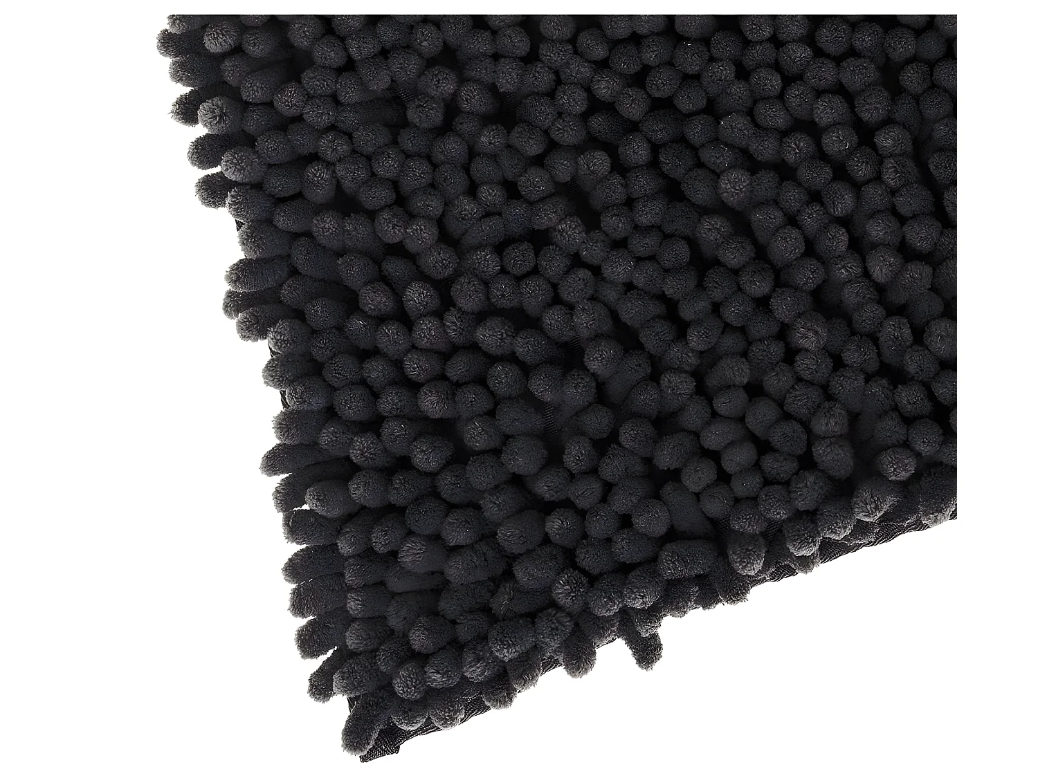 Tapis de Salle de bain Noir chenille maxi confort 50 x 80 cm